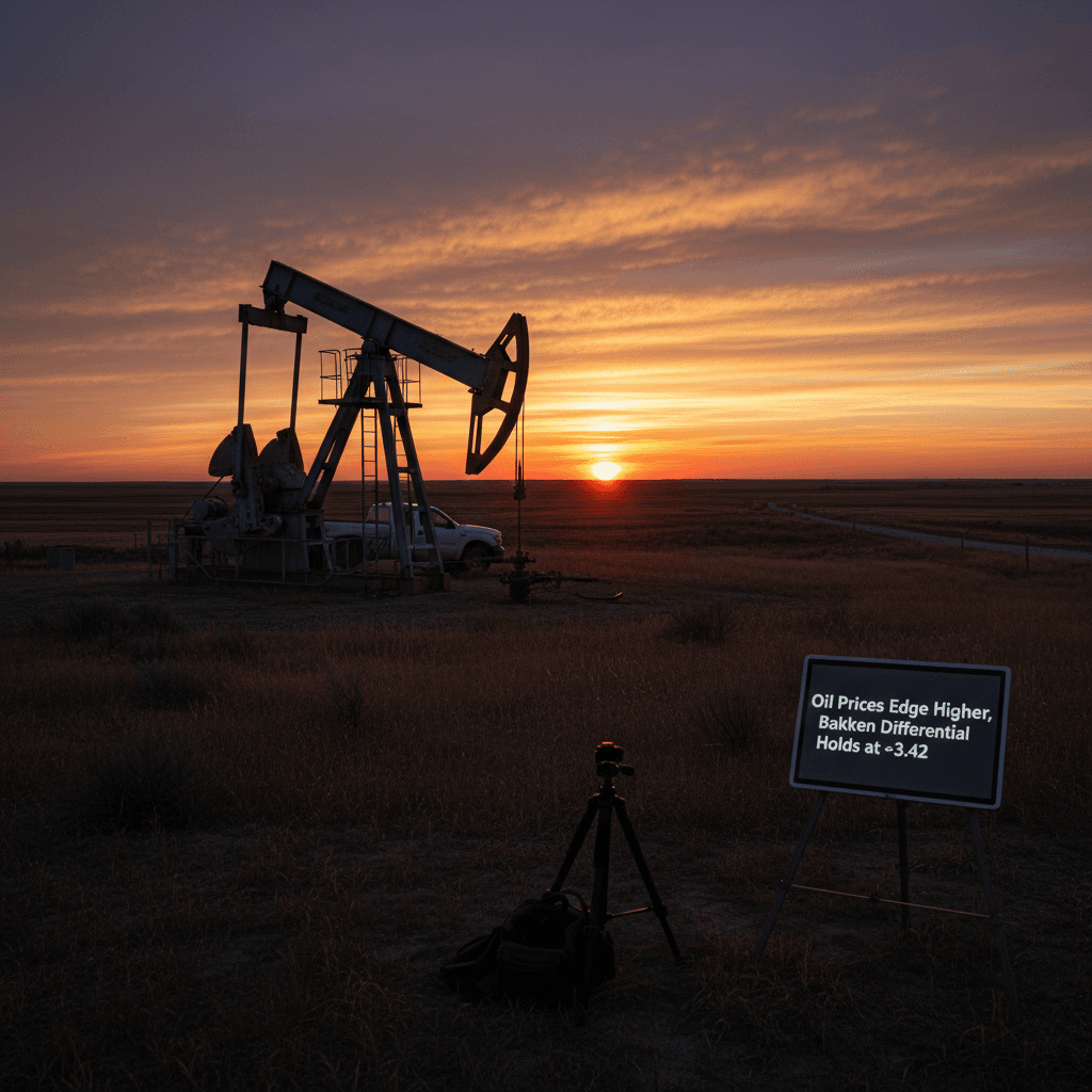 Oil Prices Edge Higher, Bakken Differential Holds at -$3.42 - Bakken Wire