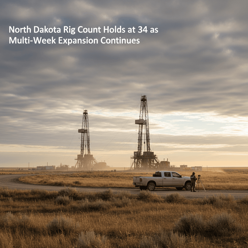 North Dakota Rig Count Holds at 34 as Multi-Week Expansion Continues - Bakken Wire