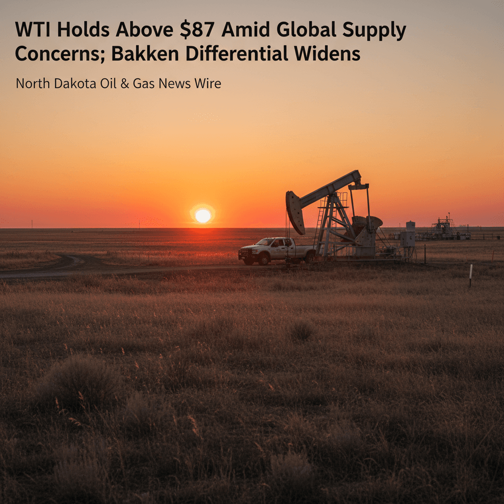 WTI Holds Above $87 Amid Global Supply Concerns; Bakken Differential Widens - Bakken Wire