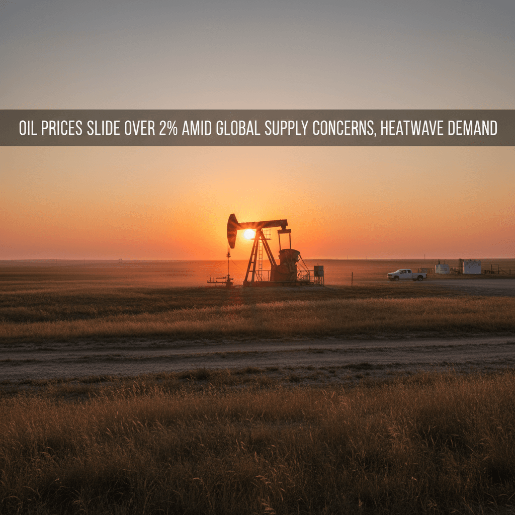 Oil Prices Slide Over 2% Amid Global Supply Concerns, Heatwave Demand - Bakken Wire