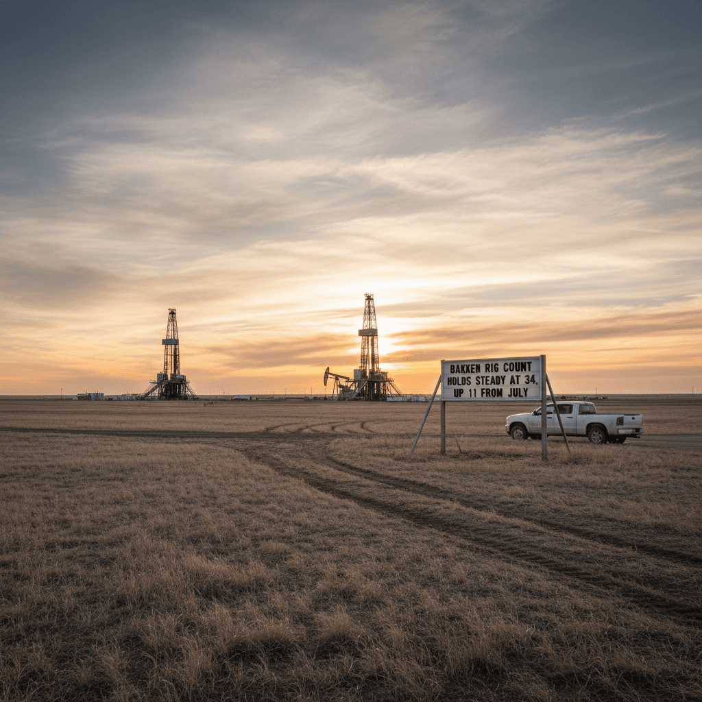 Bakken Rig Count Holds Steady at 34, Up 11 From July - Bakken Wire