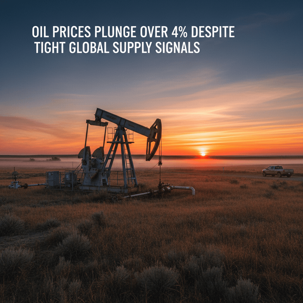 Oil Prices Plunge Over 4% Despite Tight Global Supply Signals - Bakken Wire