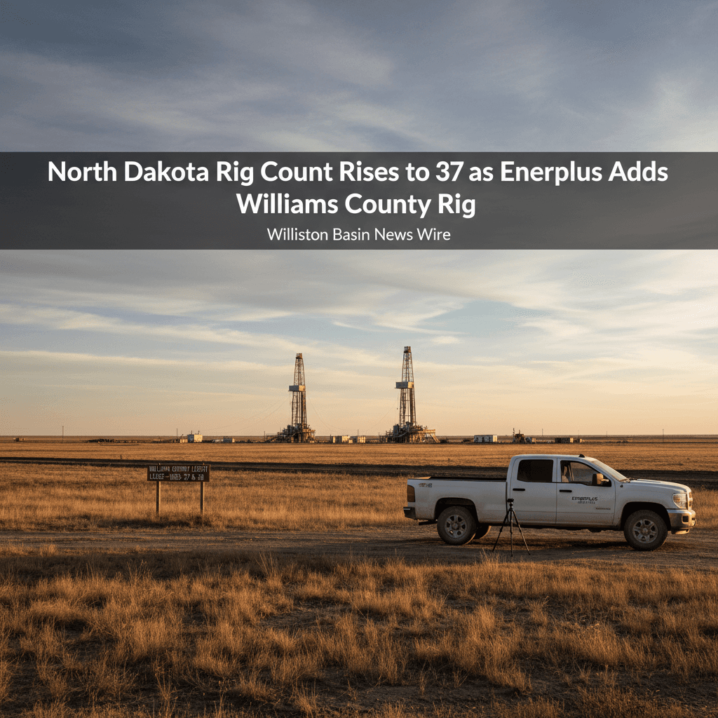 North Dakota Rig Count Rises to 37 as Enerplus Adds Williams County Rig - Bakken Wire