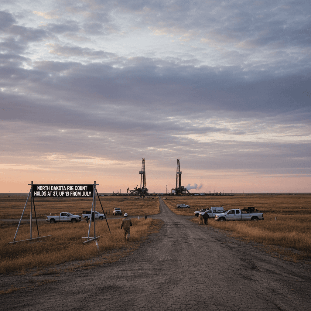 North Dakota Rig Count Holds at 37, Up 13 from July - Bakken Wire