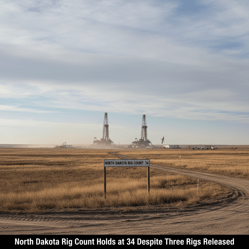 North Dakota Rig Count Holds at 34 Despite Three Rigs Released - Bakken Wire