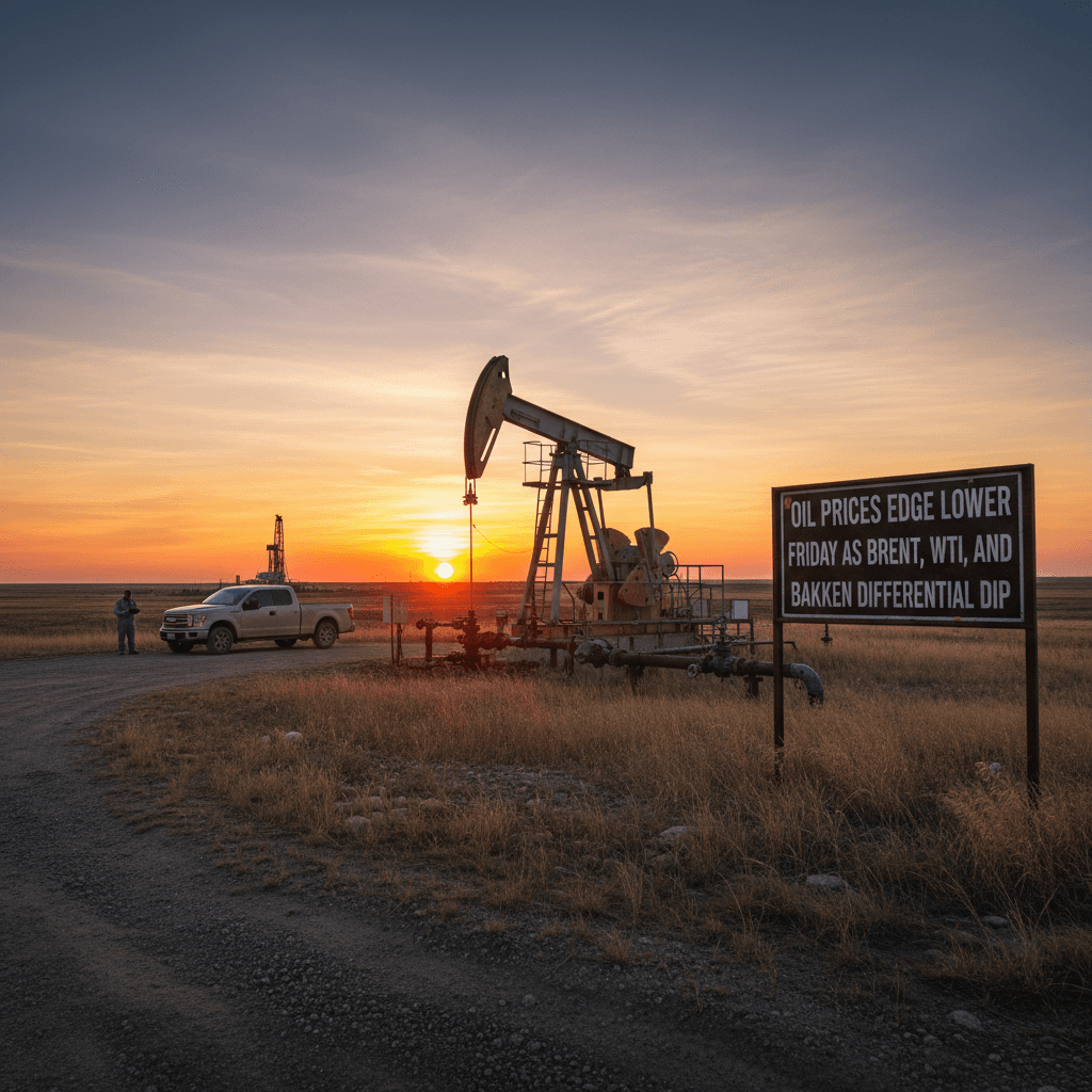 Oil Prices Edge Lower Friday as Brent, WTI, and Bakken Differential Dip - Bakken Wire