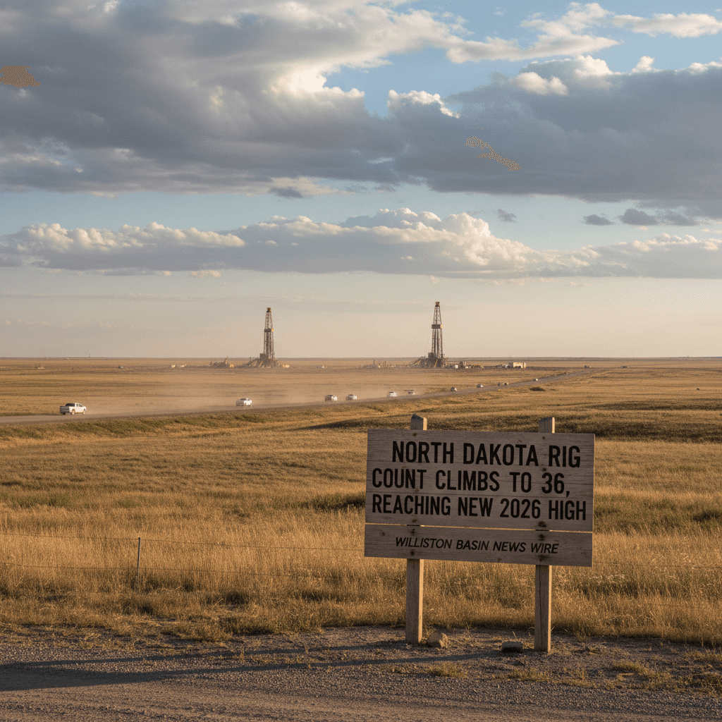 North Dakota Rig Count Climbs to 36, Reaching New 2026 High - Bakken Wire