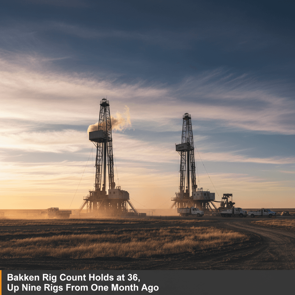 Bakken Rig Count Holds at 36, Up Nine Rigs From One Month Ago - Bakken Wire