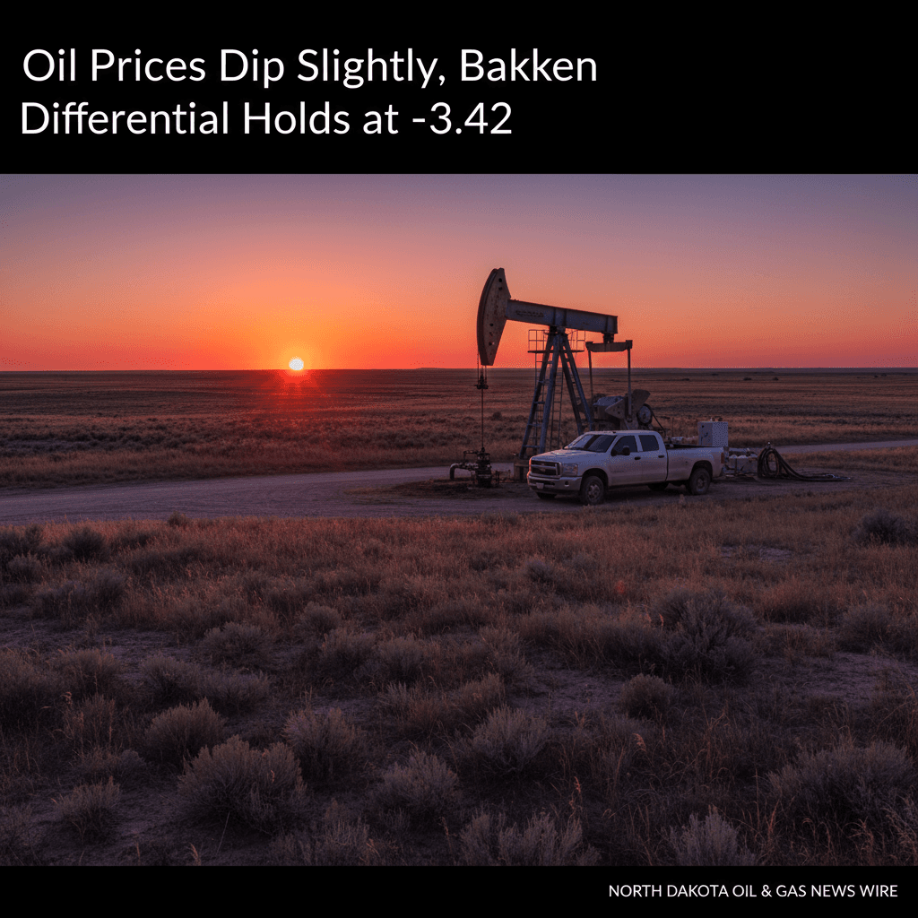 Oil Prices Dip Slightly, Bakken Differential Holds at -$3.42 - Bakken Wire