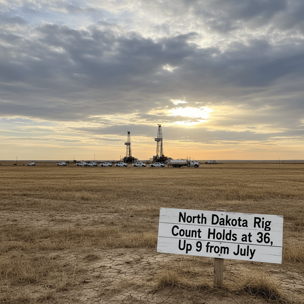 North Dakota Rig Count Holds at 36, Up 9 from July - Bakken Wire