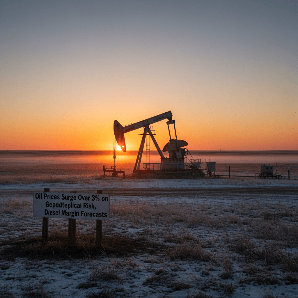 Oil Prices Surge Over 3% on Geopolitical Risk, Diesel Margin Forecasts - Bakken Wire