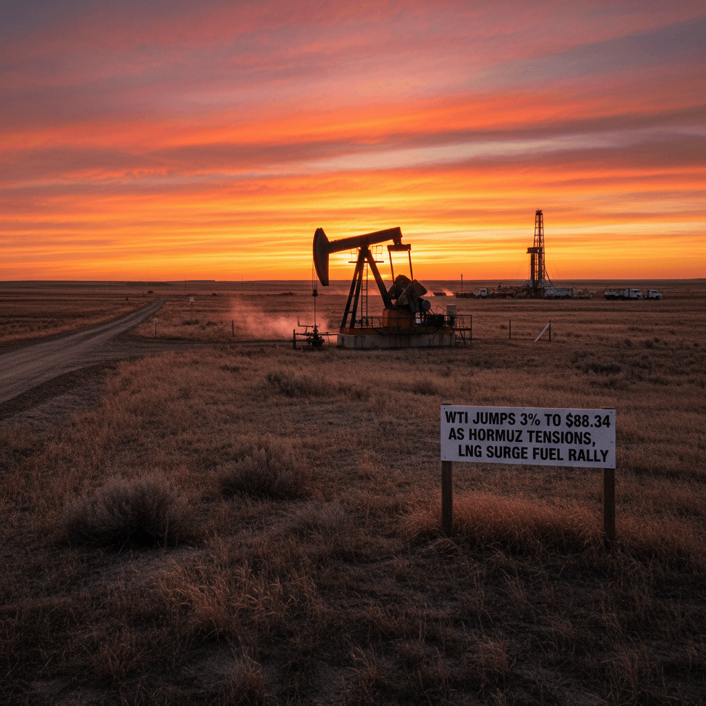 WTI Jumps 3% to $88.34 as Hormuz Tensions, LNG Surge Fuel Rally - Bakken Wire