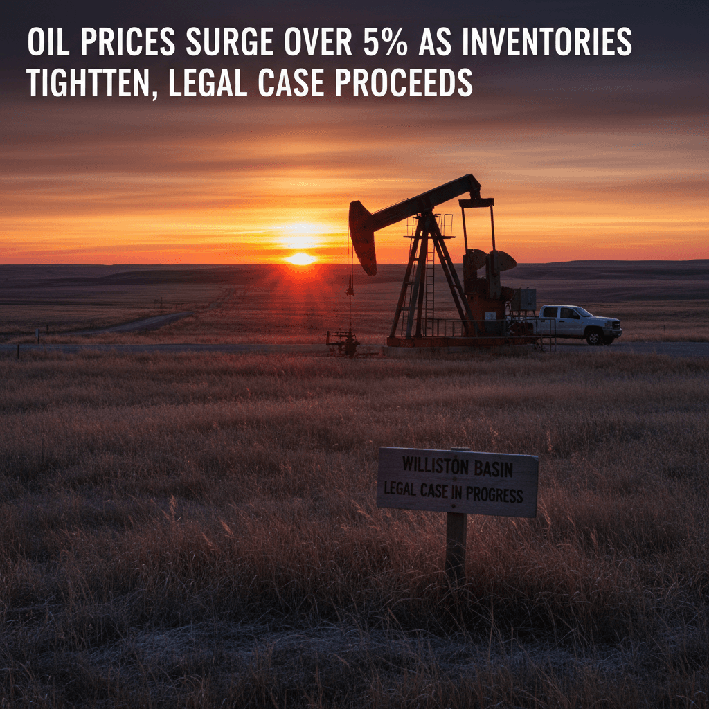 Oil Prices Surge Over 5% as Inventories Tighten, Legal Case Proceeds - Bakken Wire