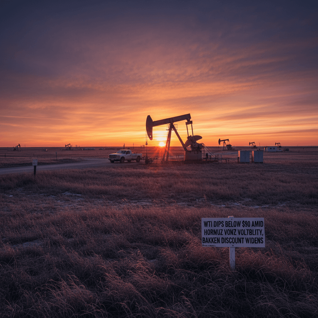 WTI Dips Below $90 Amid Hormuz Volatility, Bakken Discount Widens - Bakken Wire