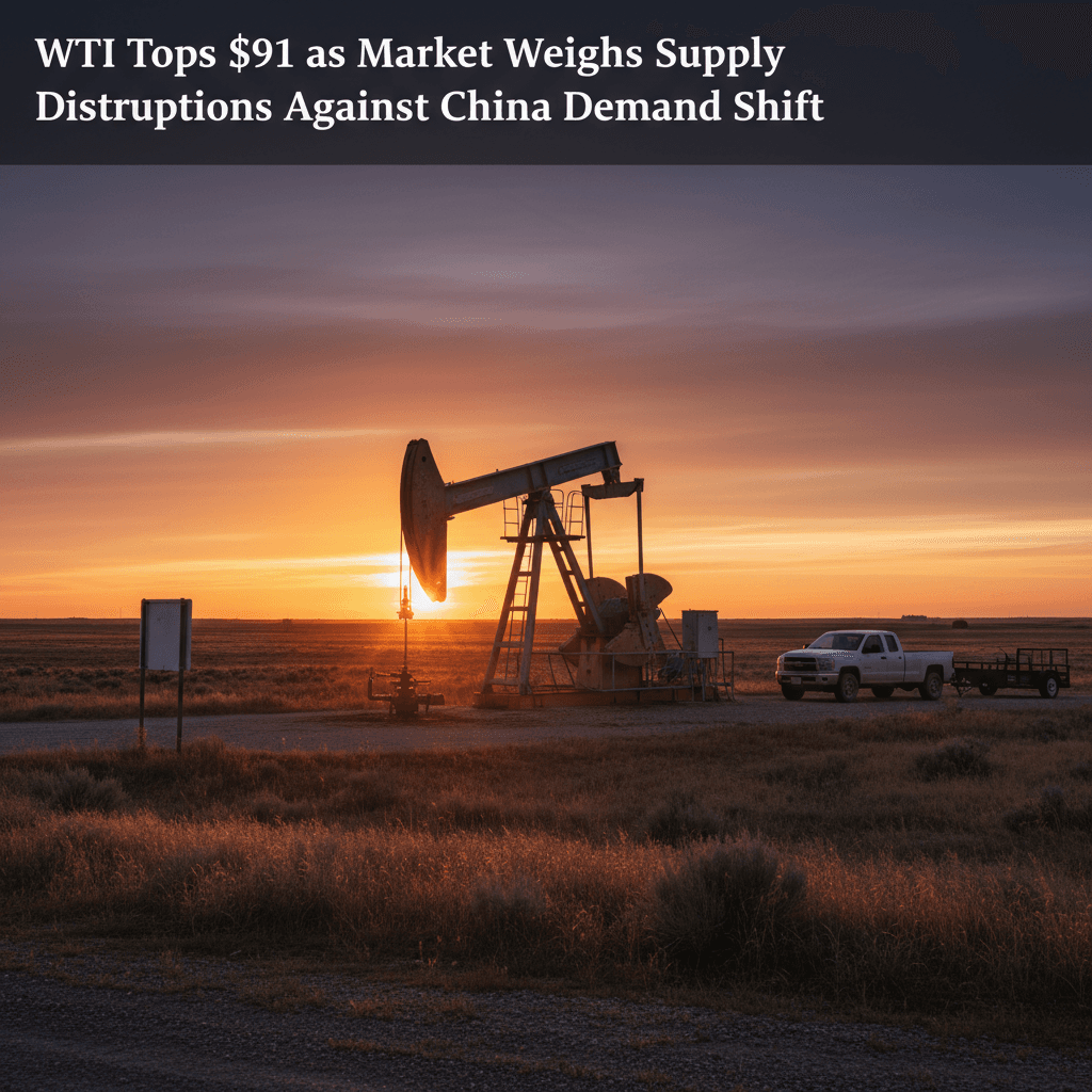 WTI Tops $91 as Market Weighs Supply Disruptions Against China Demand Shift - Bakken Wire