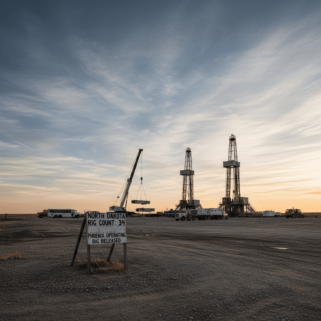 North Dakota Rig Count Drops to 34; Phoenix Operating Rig Released - Bakken Wire