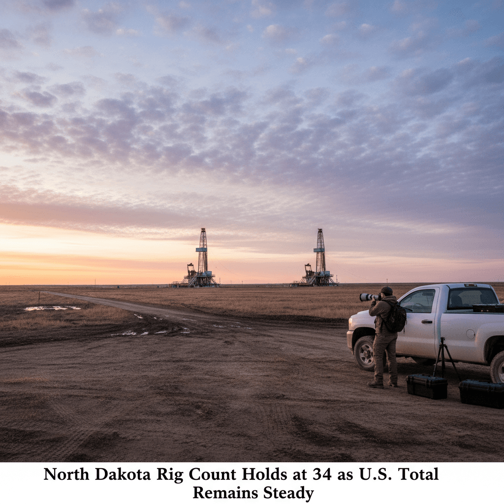 North Dakota Rig Count Holds at 34 as U.S. Total Remains Steady - Bakken Wire
