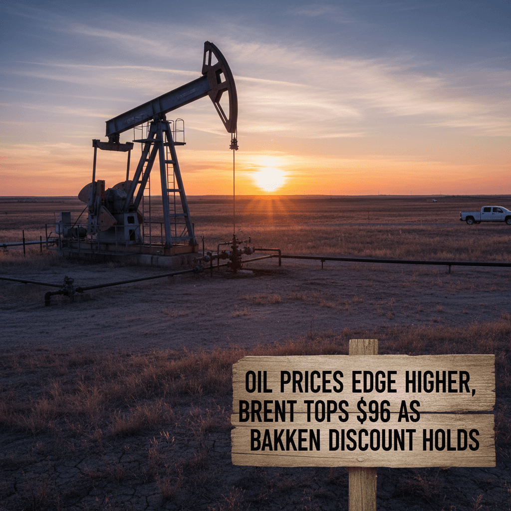 Oil Prices Edge Higher, Brent Tops $96 as Bakken Discount Holds - Bakken Wire