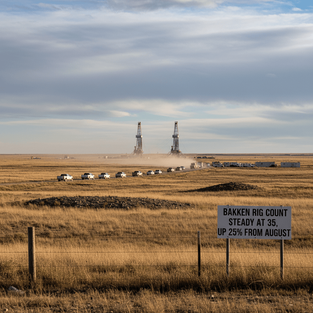 Bakken Rig Count Holds Steady at 35, Up 25% From August - Bakken Wire