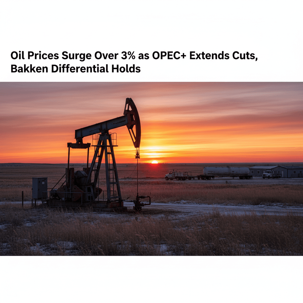 Oil Prices Surge Over 3% as OPEC+ Extends Cuts, Bakken Differential Holds - Bakken Wire