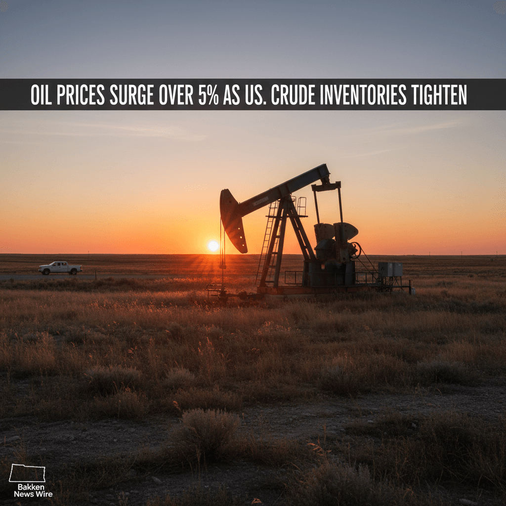 Oil Prices Surge Over 5% as U.S. Crude Inventories Tighten - Bakken Wire