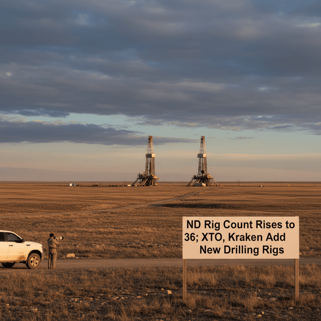 ND Rig Count Rises to 36; XTO, Kraken Add New Drilling Rigs - Bakken Wire