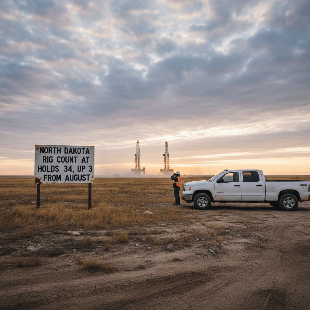 North Dakota Rig Count Holds at 34, Up 3 from August - Bakken Wire