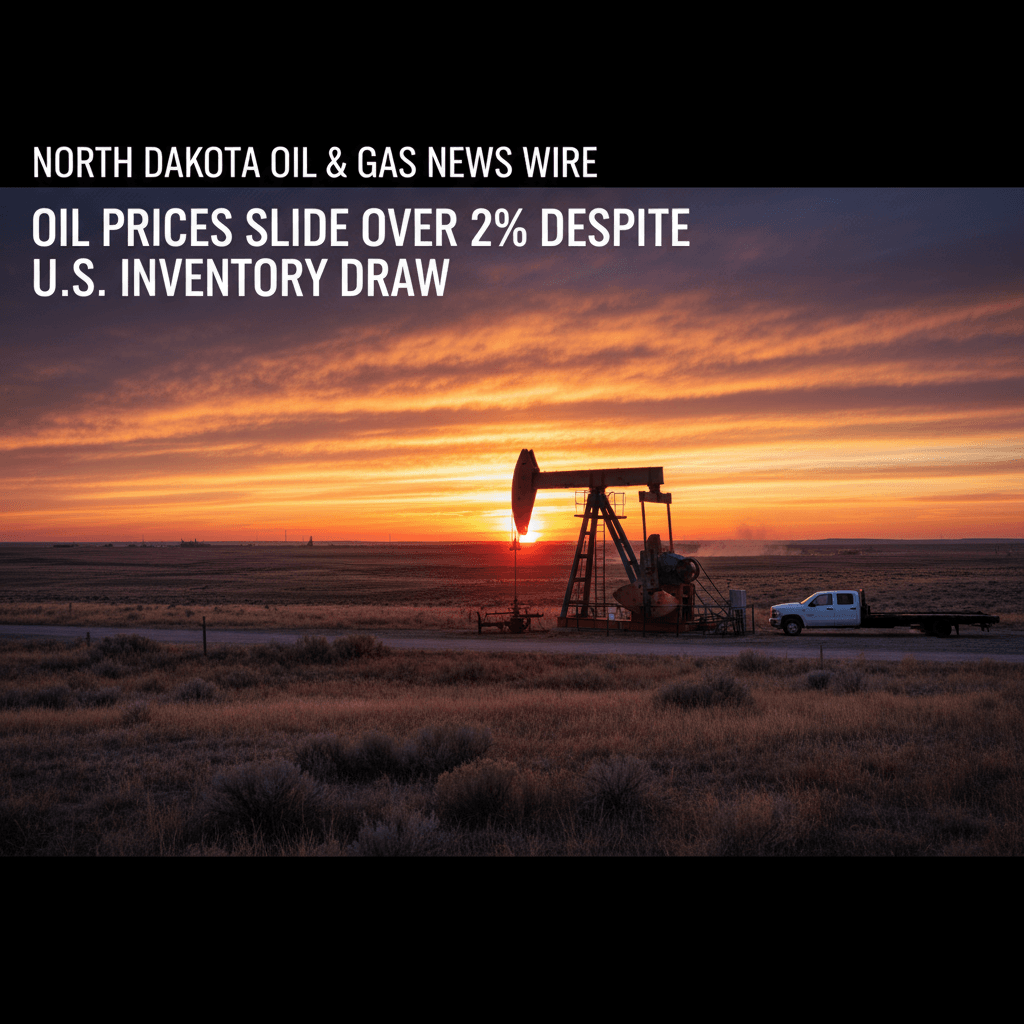 Oil Prices Slide Over 2% Despite U.S. Inventory Draw - Bakken Wire