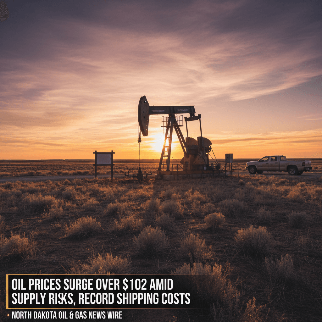 Oil Prices Surge Over $102 Amid Supply Risks, Record Shipping Costs - Bakken Wire