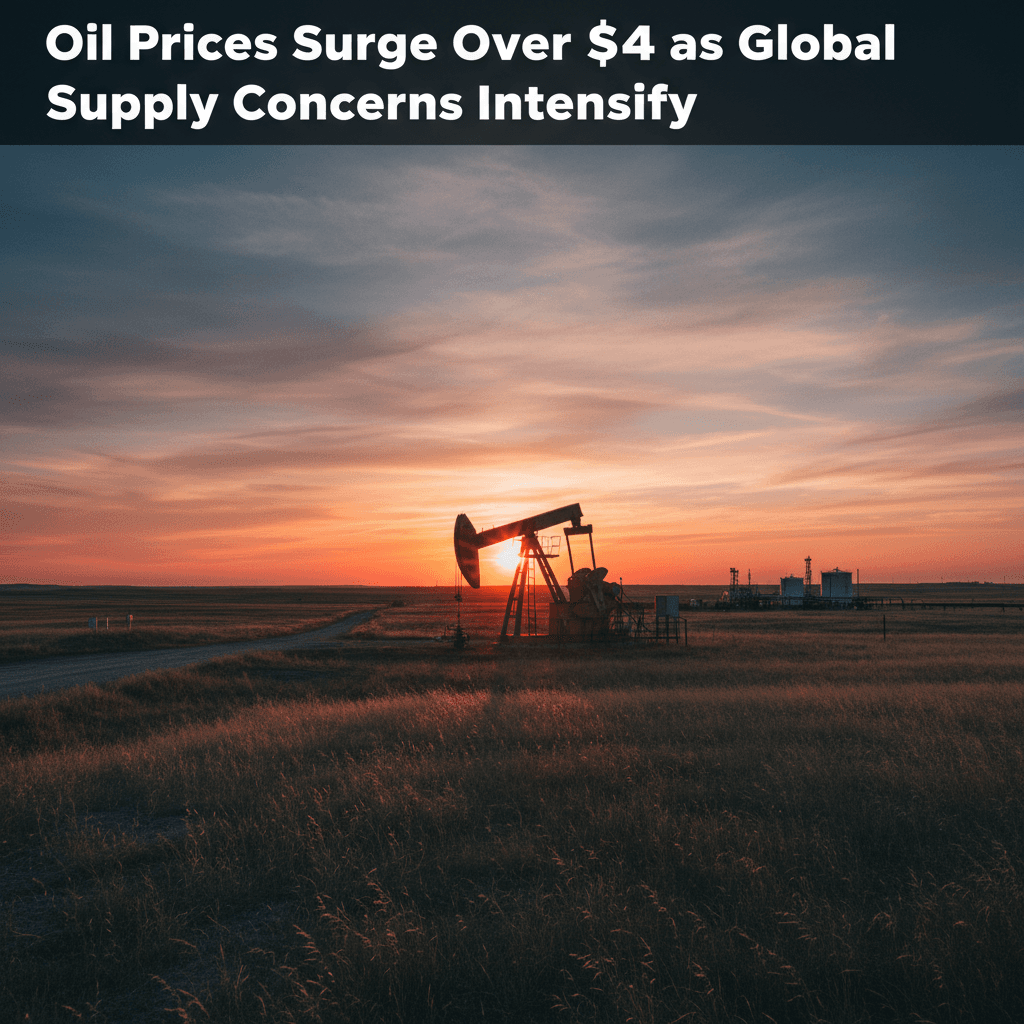 Oil Prices Surge Over $4 as Global Supply Concerns Intensify - Bakken Wire