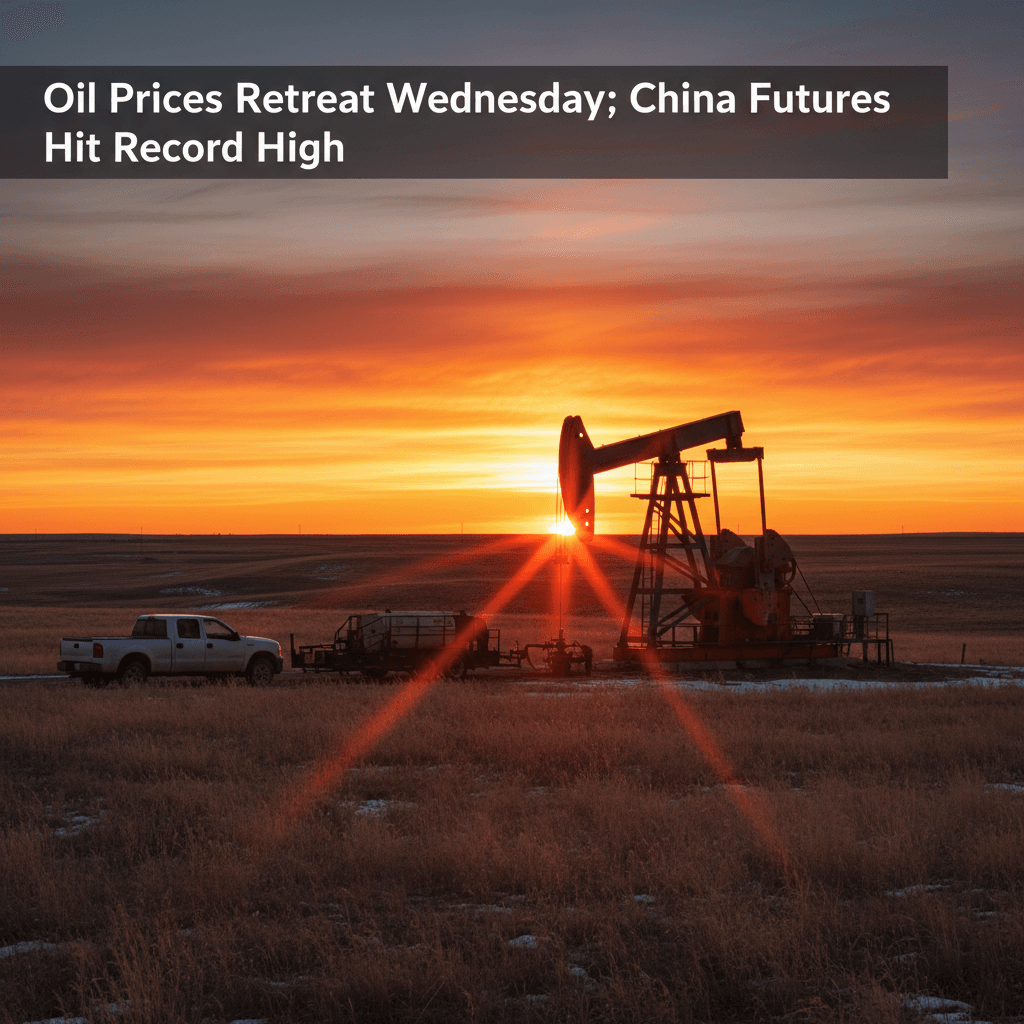 Oil Prices Retreat Wednesday; China Futures Hit Record High - Bakken Wire