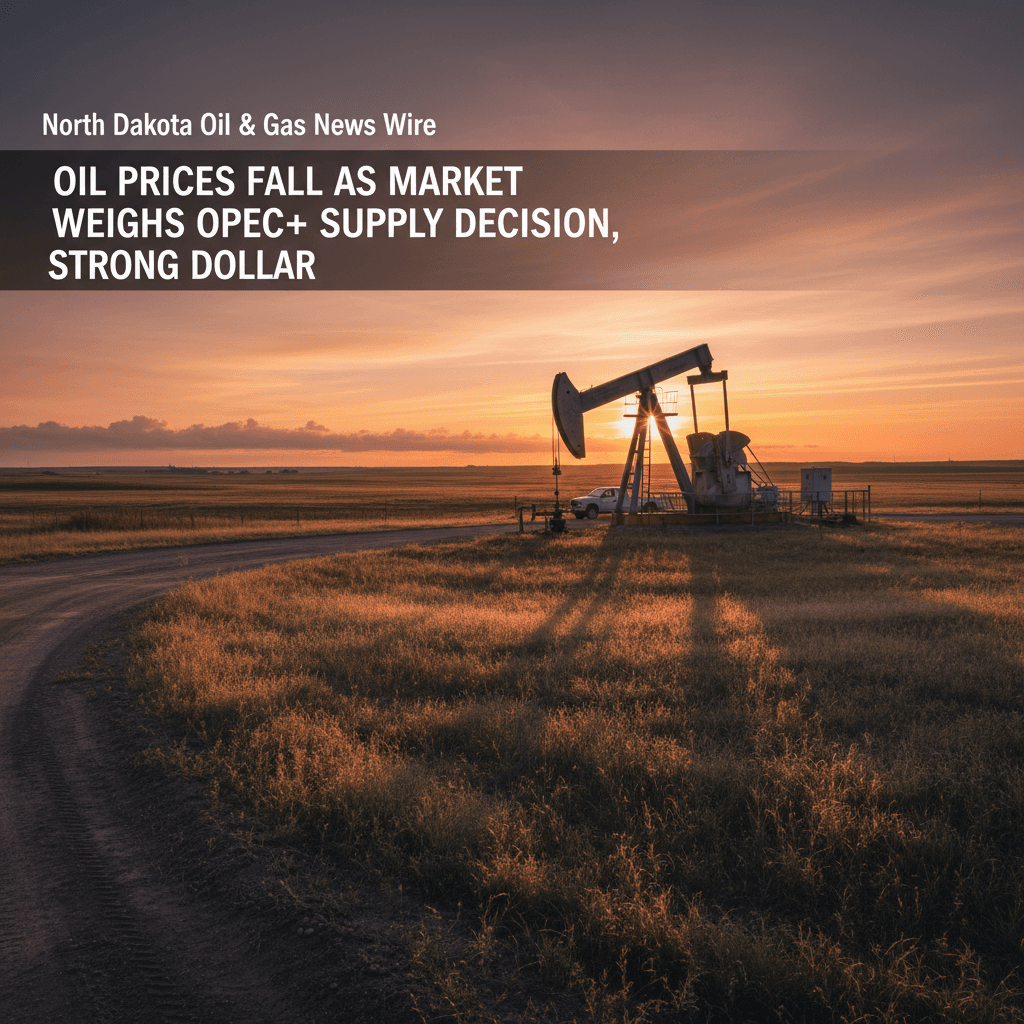 Oil Prices Fall as Market Weighs OPEC+ Supply Decision, Strong Dollar - Bakken Wire