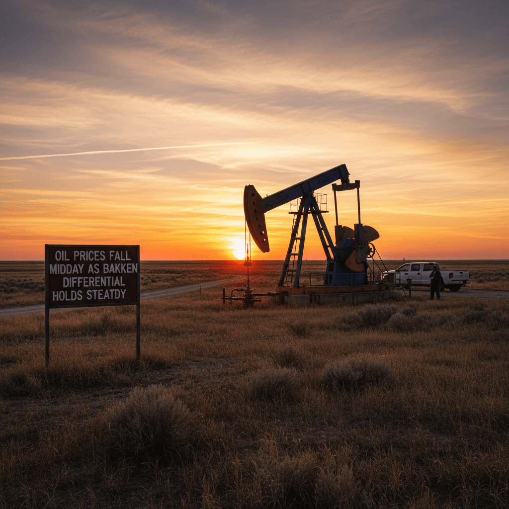 Oil Prices Fall Midday as Bakken Differential Holds Steady - Bakken Wire