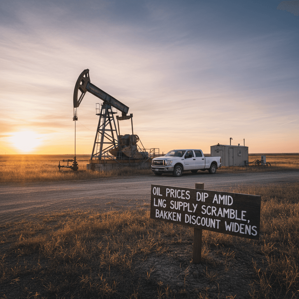 Oil Prices Dip Amid LNG Supply Scramble, Bakken Discount Widens - Bakken Wire