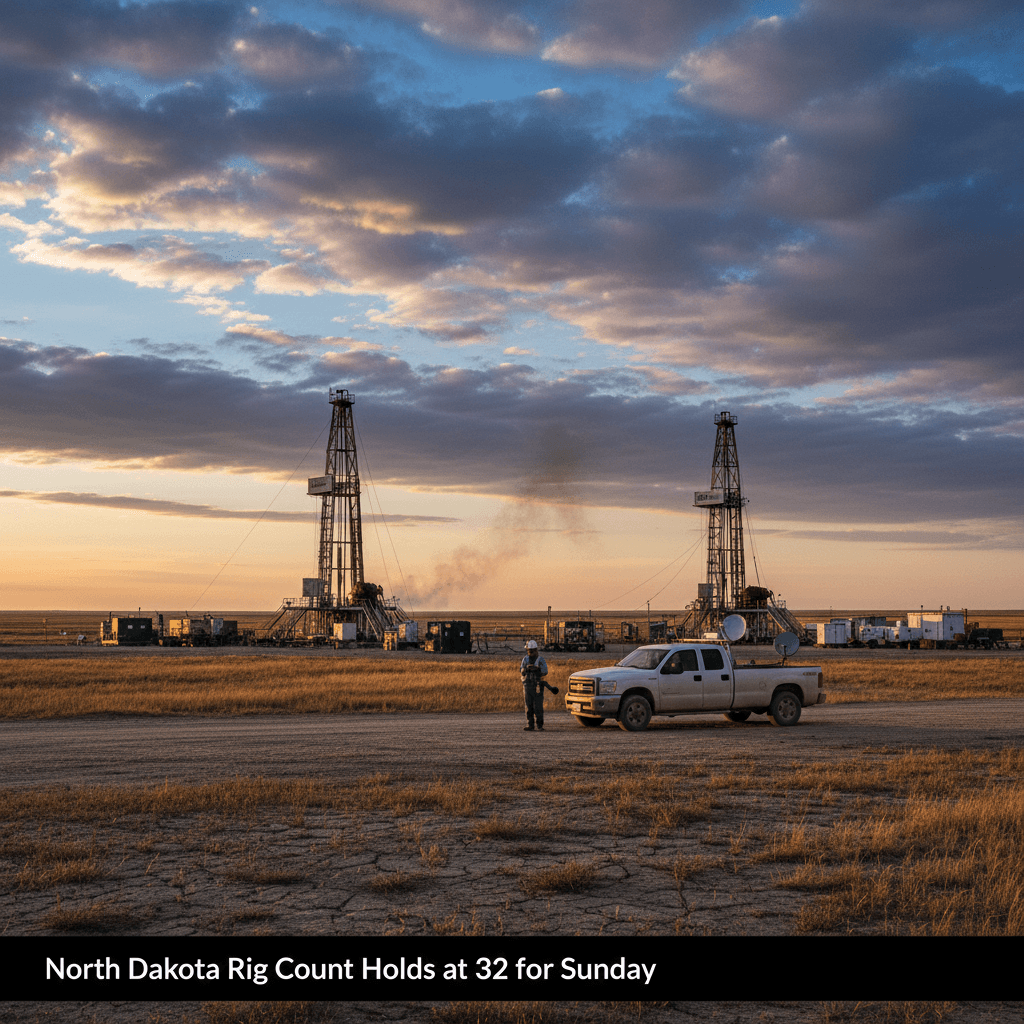 North Dakota Rig Count Holds at 32 for Sunday - Bakken Wire