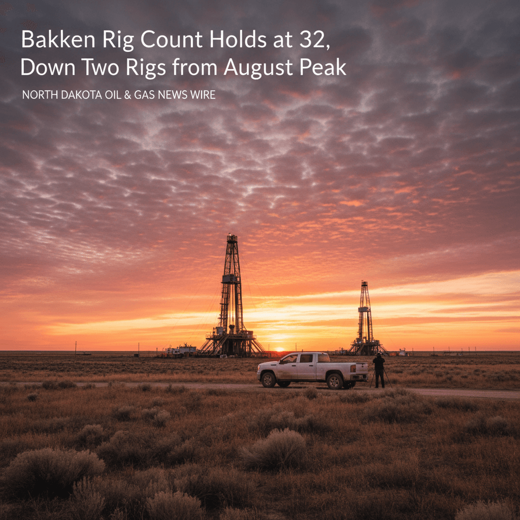 Bakken Rig Count Holds at 32, Down Two Rigs from August Peak - Bakken Wire