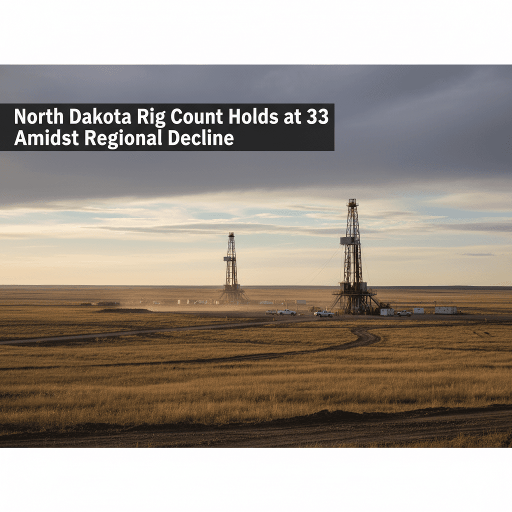 North Dakota Rig Count Holds at 33 Amidst Regional Decline - Bakken Wire