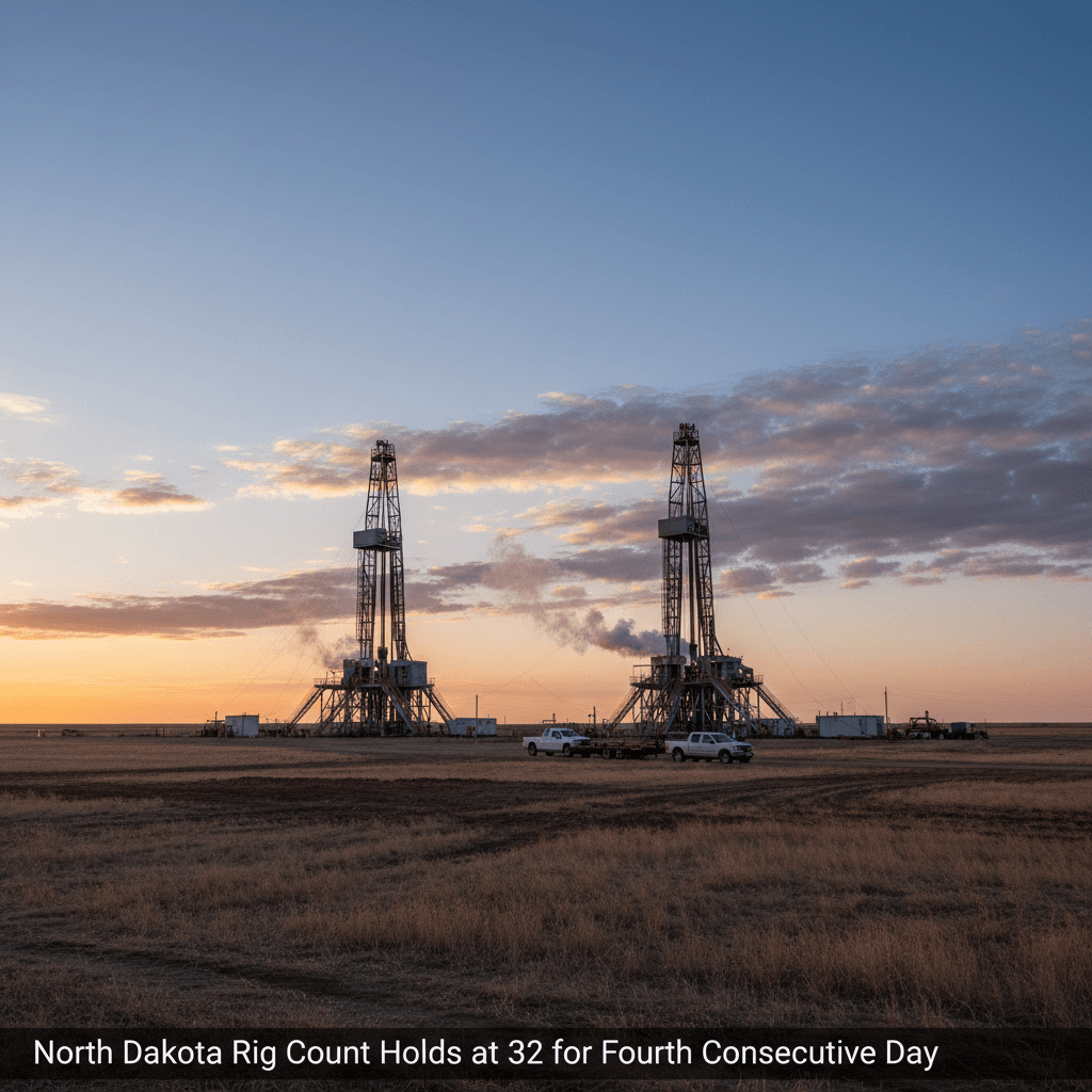 North Dakota Rig Count Holds at 32 for Fourth Consecutive Day - Bakken Wire