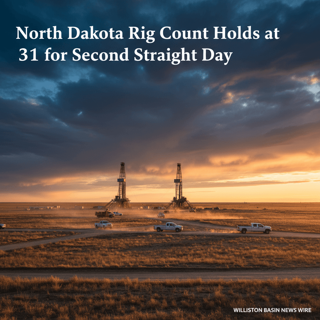 North Dakota Rig Count Holds at 31 for Second Straight Day - Bakken Wire