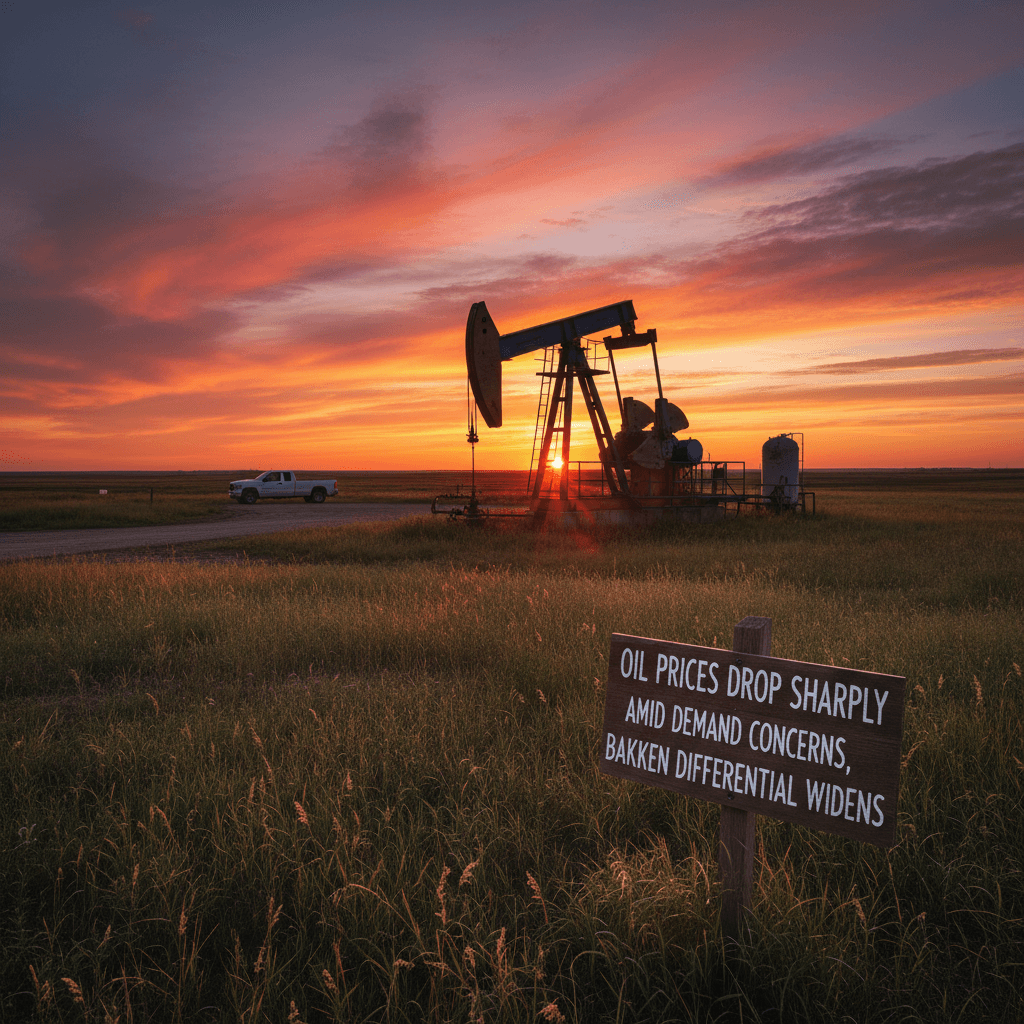 Oil Prices Drop Sharply Amid Demand Concerns, Bakken Differential Widens - Bakken Wire