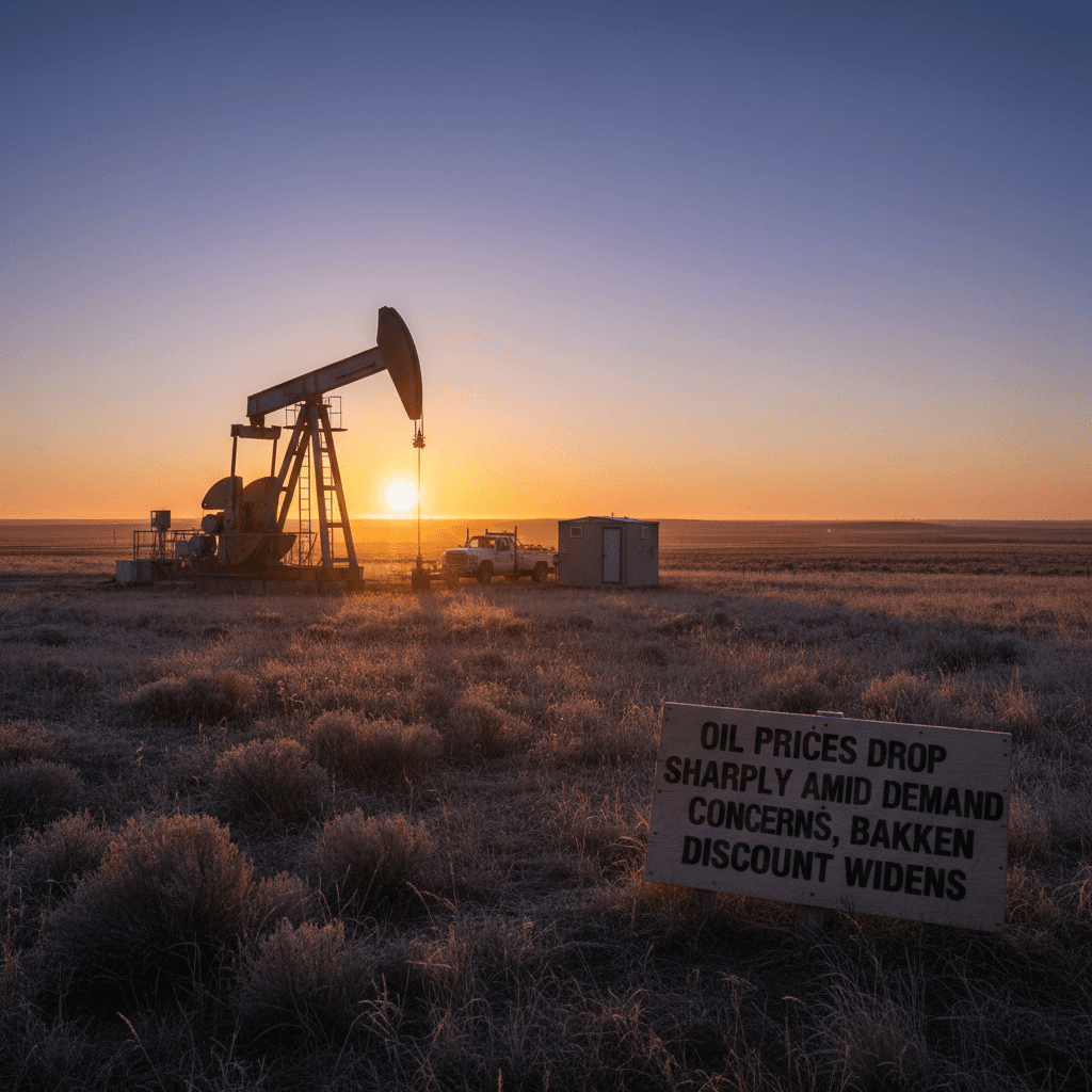 Oil Prices Drop Sharply Amid Demand Concerns, Bakken Discount Widens - Bakken Wire