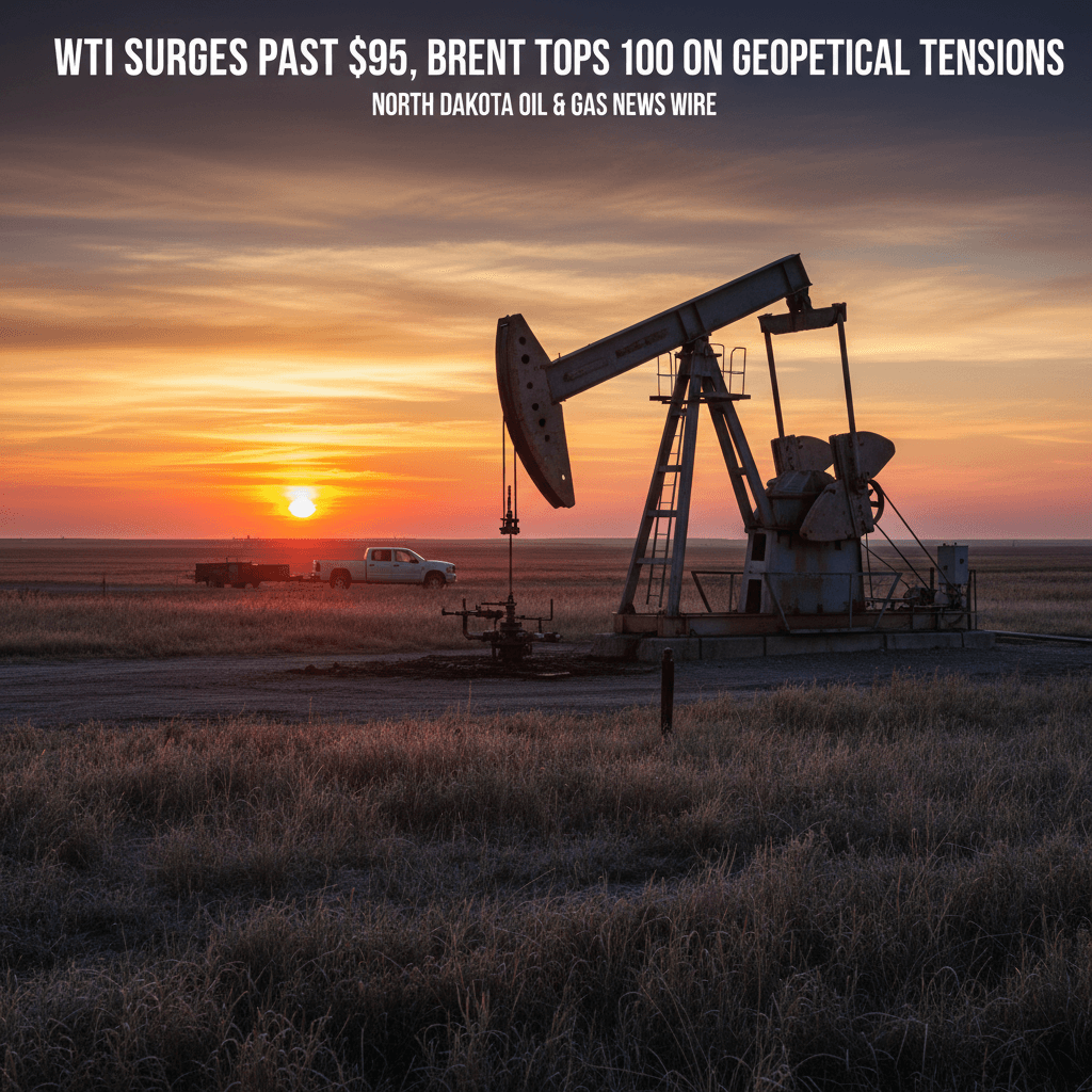 WTI Surges Past $95, Brent Tops $100 on Geopolitical Tensions - Bakken Wire
