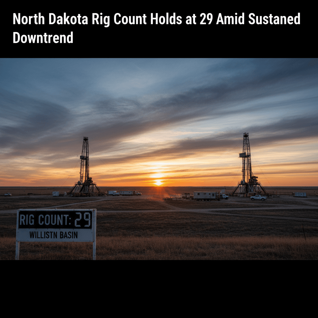 North Dakota Rig Count Holds at 29 Amid Sustained Downtrend - Bakken Wire