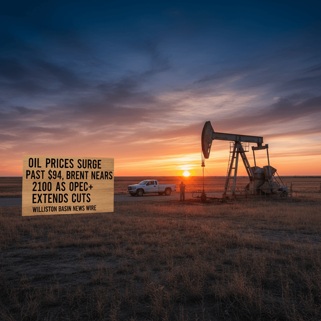 Oil Prices Surge Past $94, Brent Nears $100 as OPEC+ Extends Cuts - Bakken Wire