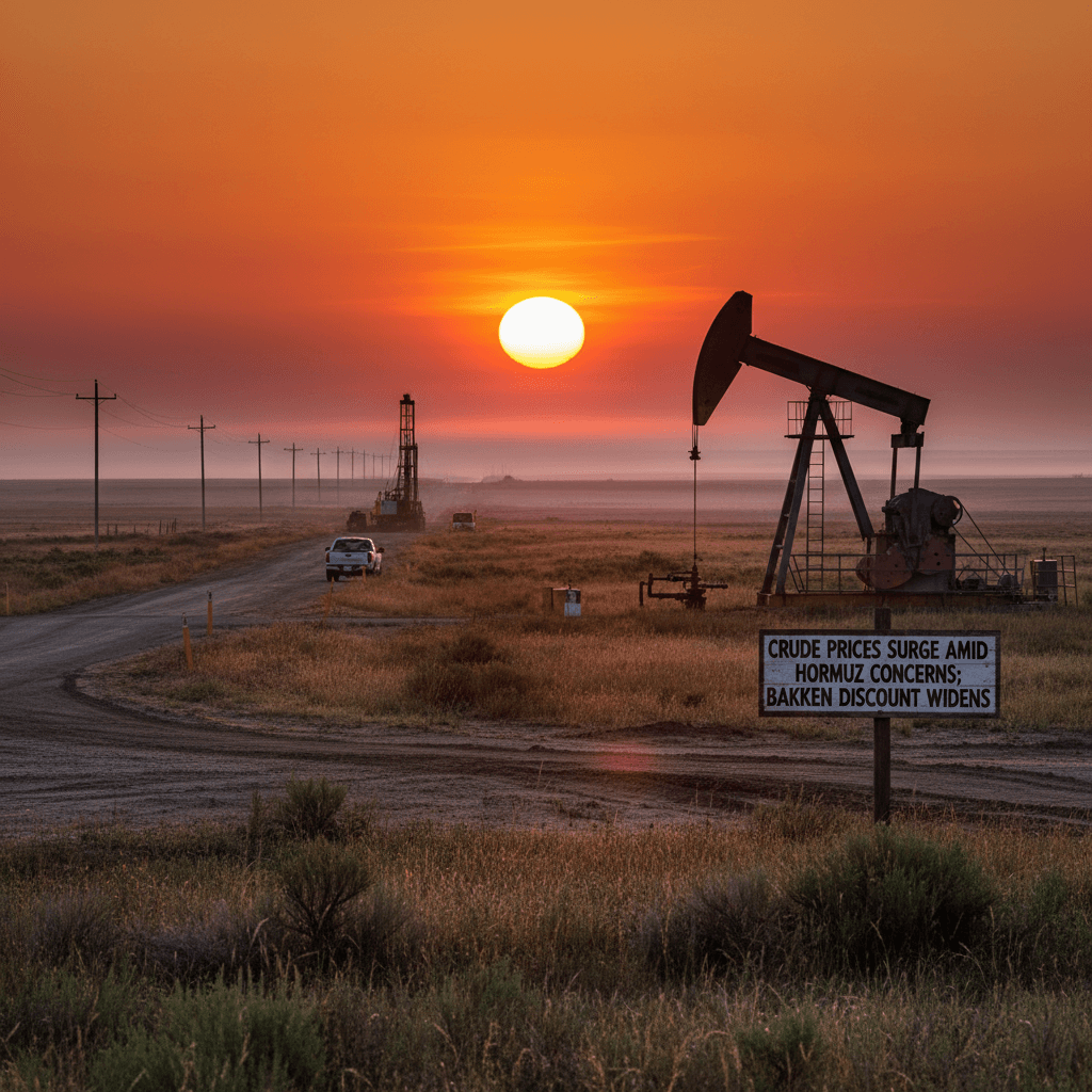 Crude Prices Surge Amid Hormuz Concerns; Bakken Discount Widens - Bakken Wire