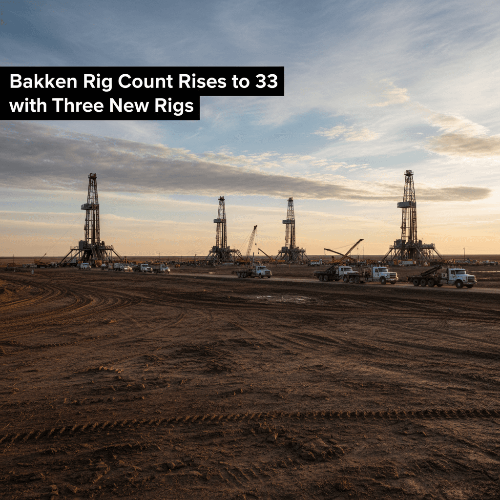 Bakken Rig Count Rises to 33 with Three New Rigs - Bakken Wire