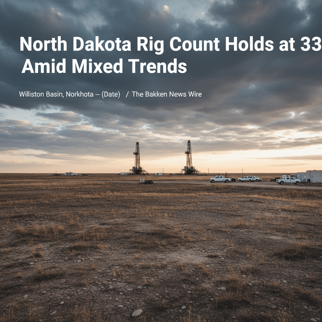North Dakota Rig Count Holds at 33 Amid Mixed Trends - Bakken Wire