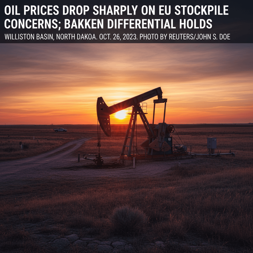 Oil Prices Drop Sharply on EU Stockpile Concerns; Bakken Differential Holds - Bakken Wire