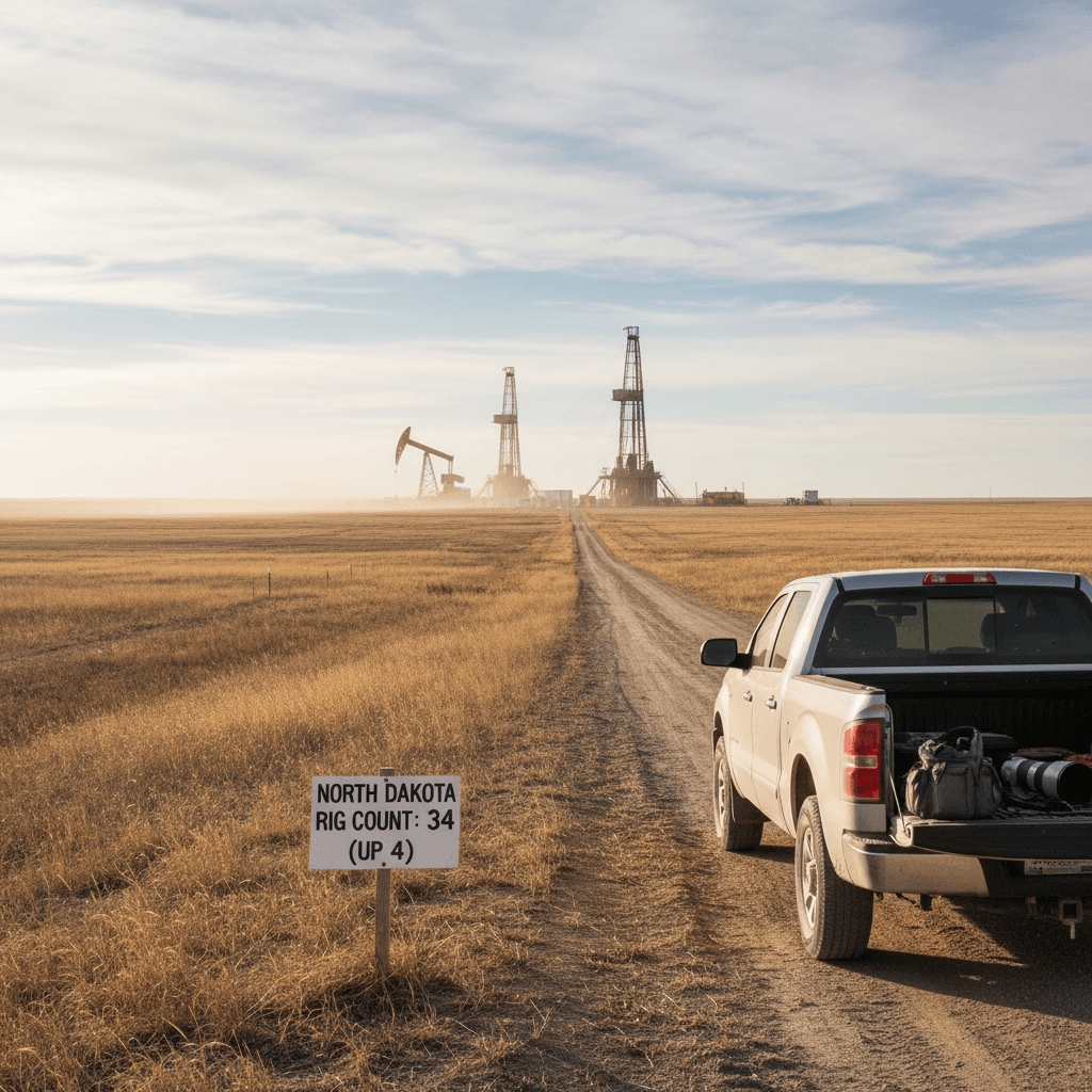 North Dakota Rig Count Holds at 34, Up 4 from Last Week - Bakken Wire