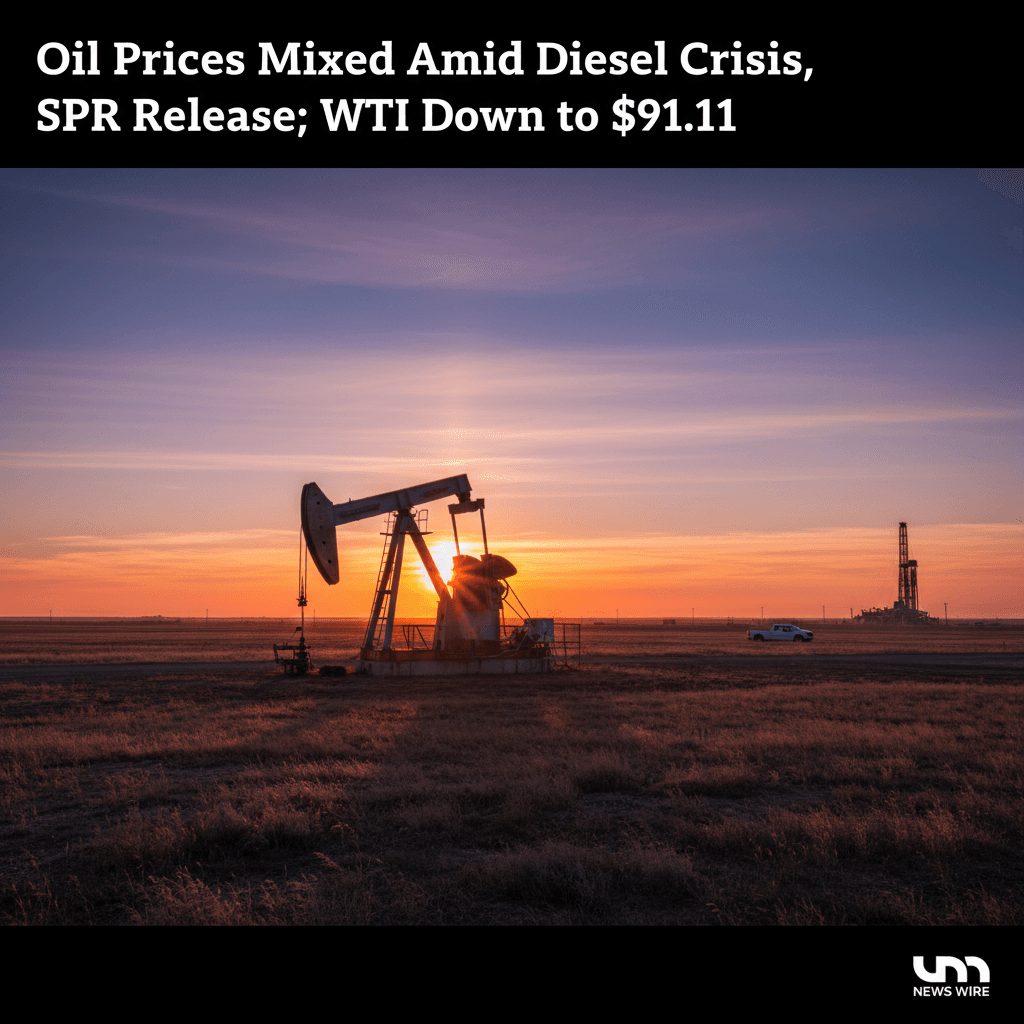 Oil Prices Mixed Amid Diesel Crisis, SPR Release; WTI Down to $91.11 - Bakken Wire